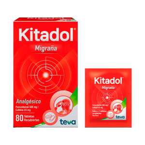 Kitadol migraña 500mg/65mg tableta sobre x2 und