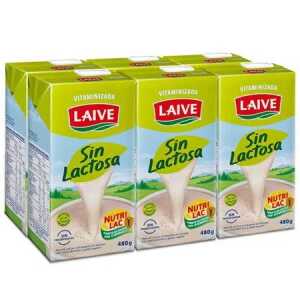 Mezcla Láctea Laive Sin Lactosa Sixpack Caja 480 g