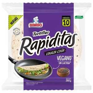 Pan Rapidita Linaza Chia Vegano Sin lactosa 10 unidades