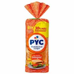 Pan de Molde Integral PYC Mediano Bolsa 500g