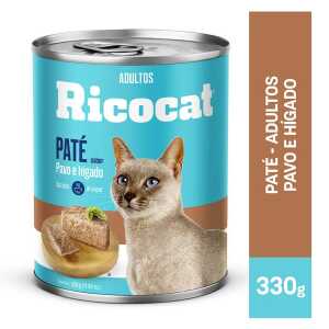 Ricocat Paté para Gatos Adultos Pavo e Hígado Lata 330 gr