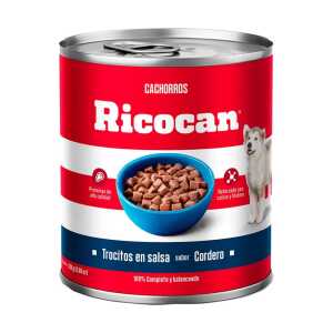 Trocitos en Salsa Ricocan Cachorros Cordero 290g