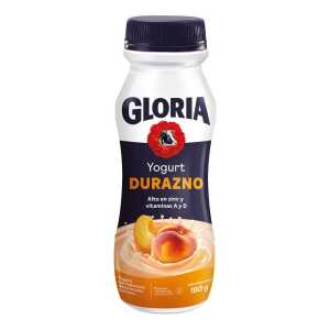 Yogurt Bebible GLORIA Sabor a Durazno Botella 180g